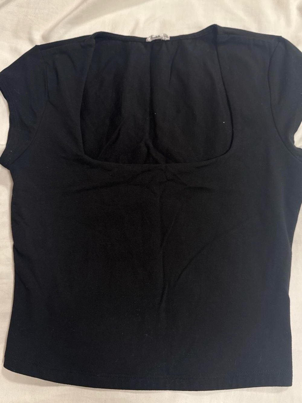 Garage Black Scoop Neck Short Sleeve Tee